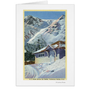 View of a US Forest Service Ski Shelter