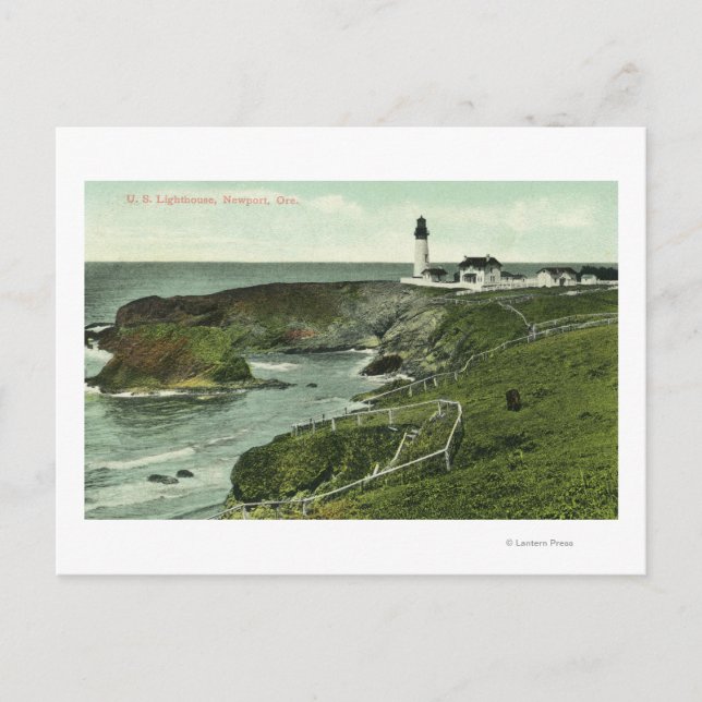 View of a US Lighthouse Postcard (Front)