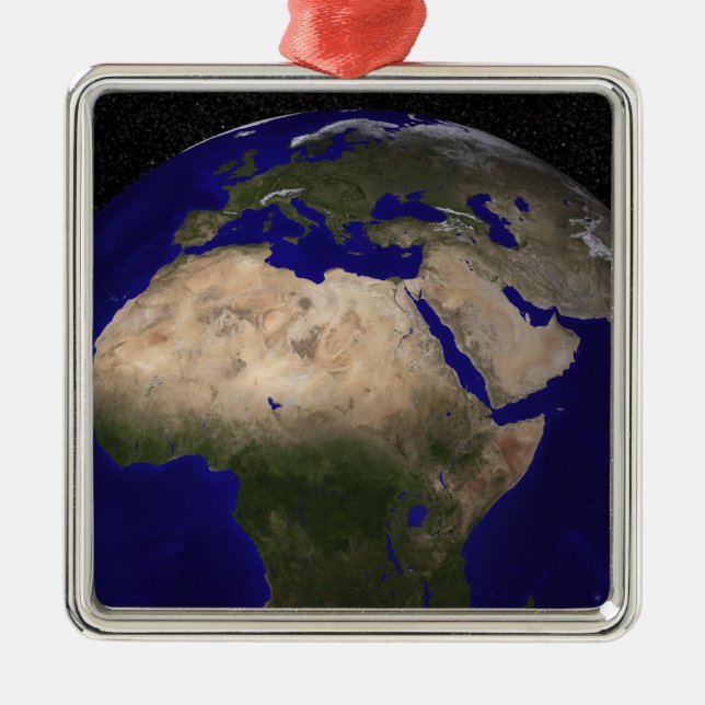 View of Africa, Europe, the Middle East, and In Metal Ornament (Front)