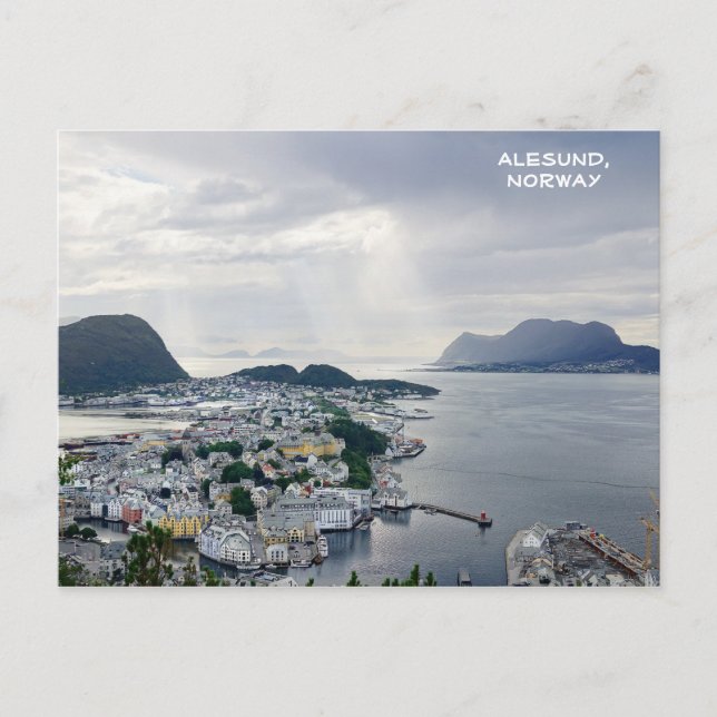 View of Alesund, Norwegian sea, Norway Postcard (Front)