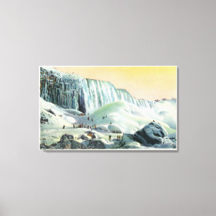 View of American Falls in Winter # 2 Canvas Print