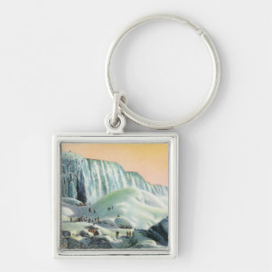 View of American Falls in Winter # 2 Keychain