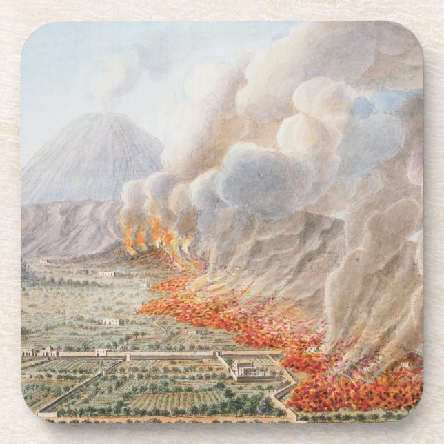 View of an eruption of Mt. Vesuvius which began on Coaster (Front)