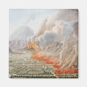 View of an eruption of Mt. Vesuvius which began on Magnet