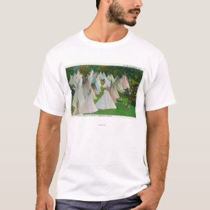 View of an Indian Village and Pendleton T-Shirt