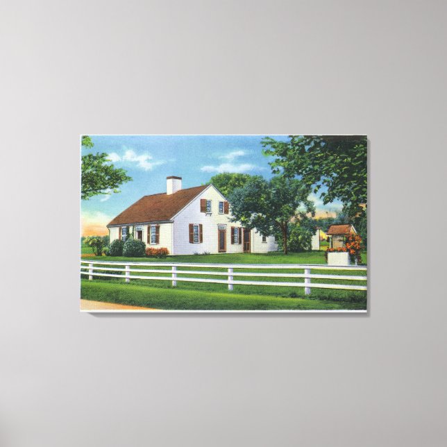View of an Old Cape Cod Home Canvas Print (Front)
