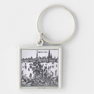 View of Antwerp Keychain