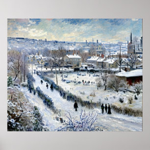 View of Argenteuil in the Snow Poster