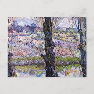 View of Arles, Flowering Orchard Postcard
