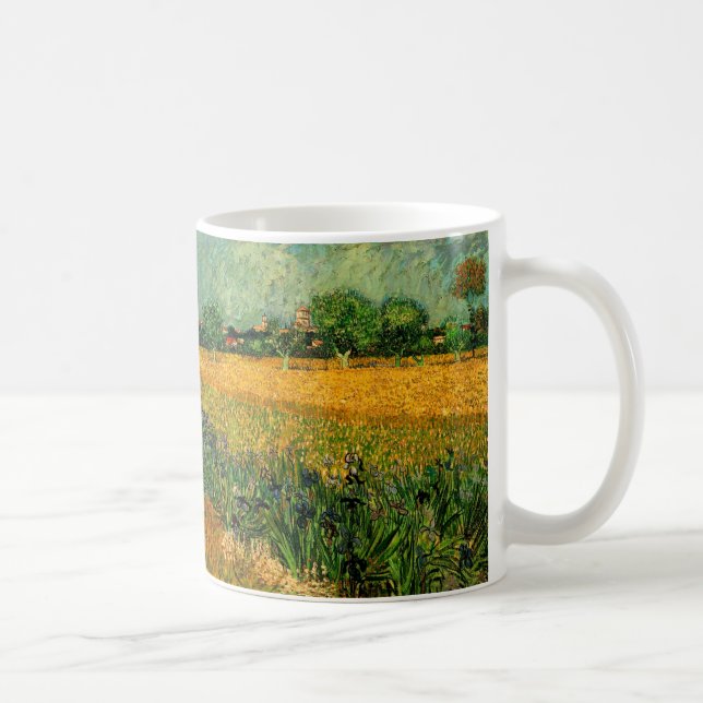 View of Arles with Irises by Vincent van Gogh Coffee Mug (Right)