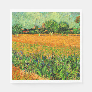 View of Arles with Irises in Foreground, Napkin