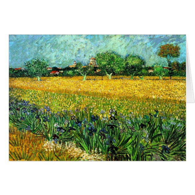 View of Arles with Irises in the Foreground (Front Horizontal)