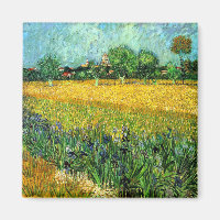 View of Arles with Irises in the Foreground