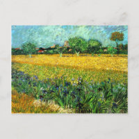 View of Arles with Irises in the Foreground