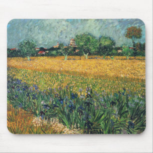 View of Arles with Irises Van Gogh Fine Art Mouse Pad
