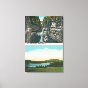 View of Ausable Chasm and Saranac Lake Canvas Print