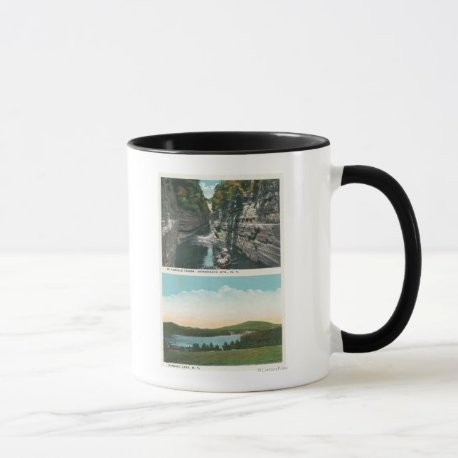 View of Ausable Chasm and Saranac Lake Mug (Right)