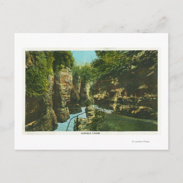 View of Ausable Chasm Postcard (Front)
