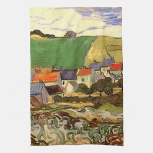 View of Auvers by Vincent van Gogh Kitchen Towel