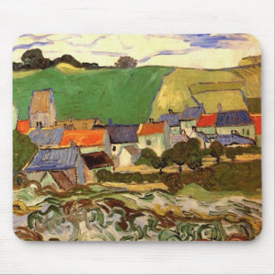 View of Auvers by Vincent van Gogh Mouse Pad