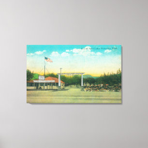 View of Avenue Auto Camp Entrance Canvas Print