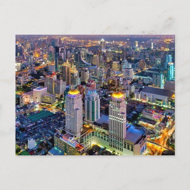 View of Bangkok at night Postcard (Front)