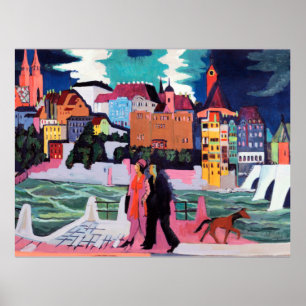 View of Basel and the Rhine Poster