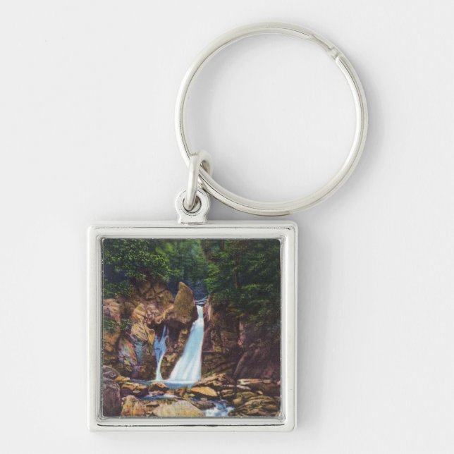 View of Bash-Bish Falls near Great Barrington Keychain (Front)