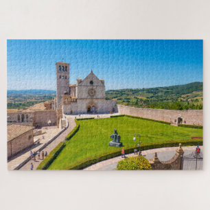View of Basilica of Saint Francis in Assisi, Italy Jigsaw Puzzle