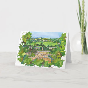 View of Bath Watercolor Greeting Card