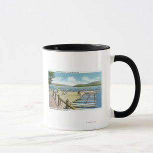 View of Beach and Pier from Scaroon Manor Mug