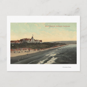 View of Beach & the Hotel Redondo Postcard