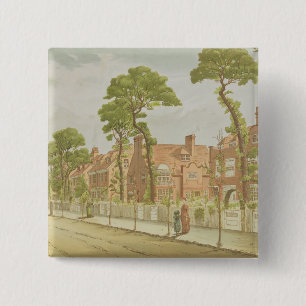 View of Bedford Park, 1882 (colour litho) 2 Inch Square Button