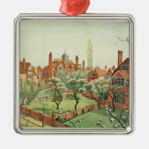 View of Bedford Park, 1882 (colour litho) 2 Metal Ornament