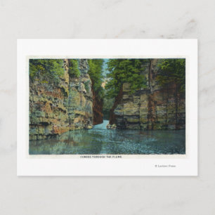 View of Boat Coming through the Flume Postcard
