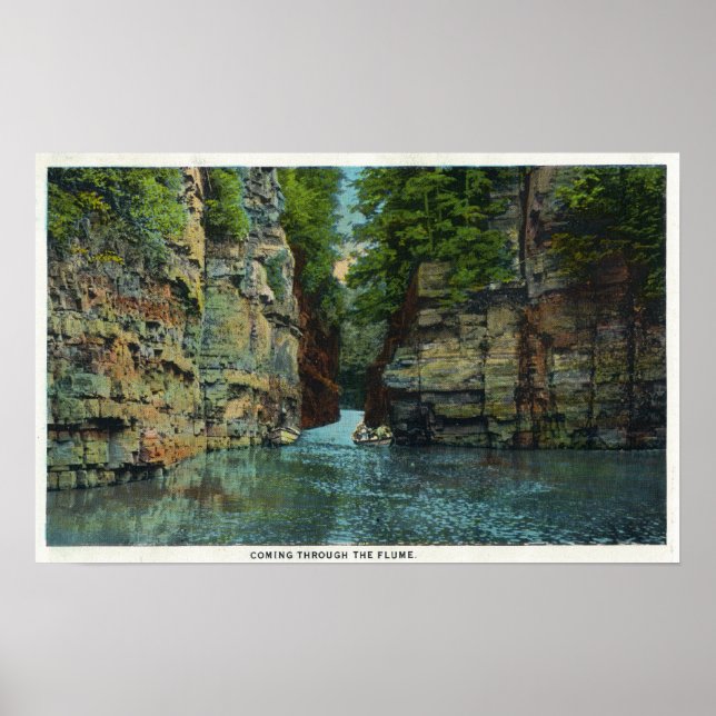 View of Boat Coming through the Flume Poster (Front)