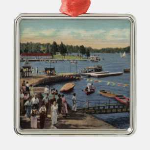 View of Boat Landing, Bathing Cove Metal Ornament
