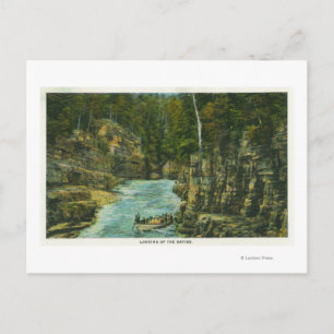 View of Boat Looking up the Rapids Postcard