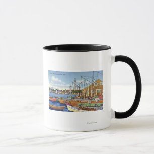View of Boats in the Harbour Mug