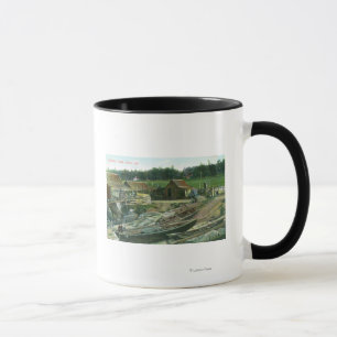 View of Boats on Beach in Chinatown Mug