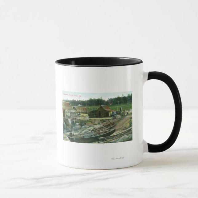 View of Boats on Beach in Chinatown Mug (Right)