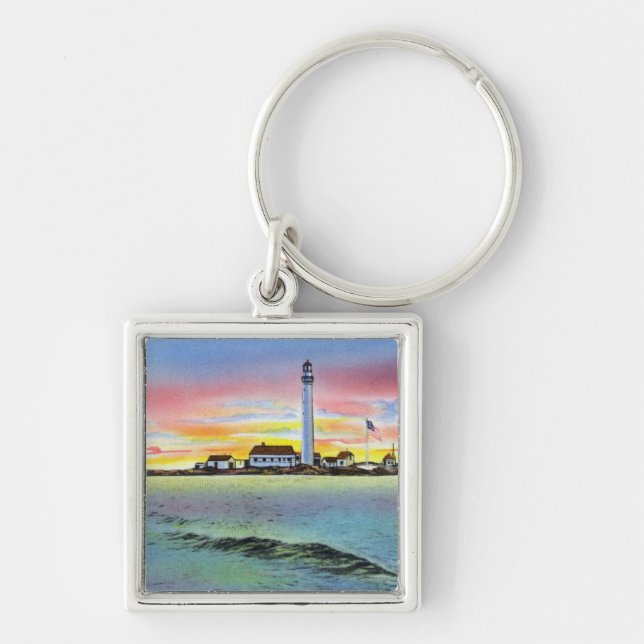 View of Boon Island and Lighthouse from York Keychain (Front)