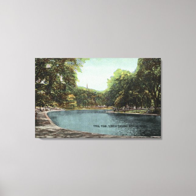 View of Boston Common Frog Pond # 2 Canvas Print (Front)