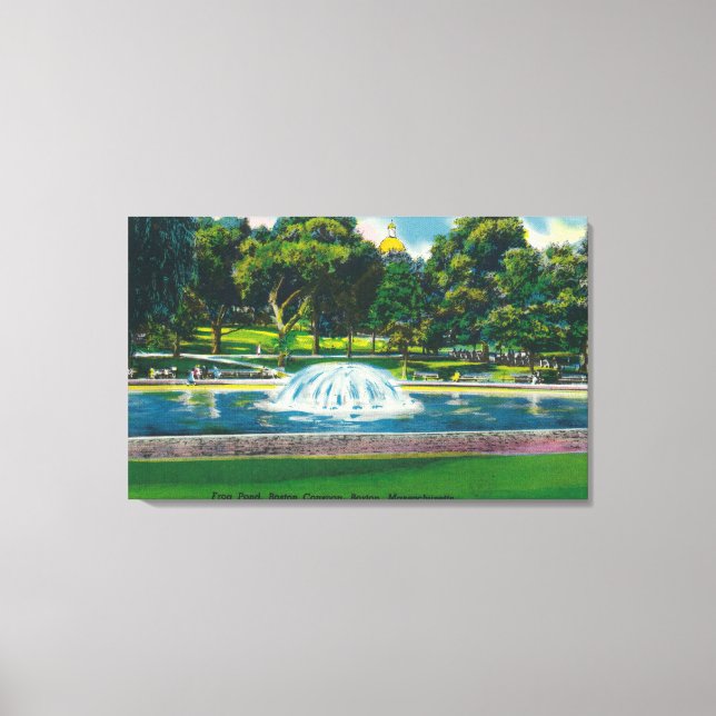 View of Boston Common Frog Pond Canvas Print (Front)