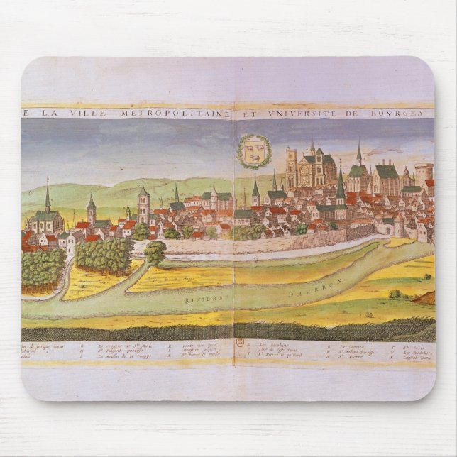View of Bourges and the University Mouse Pad (Front)