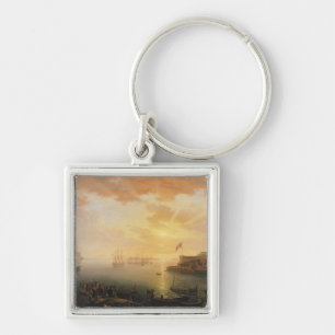 View of Brest Harbour, 1796 Keychain