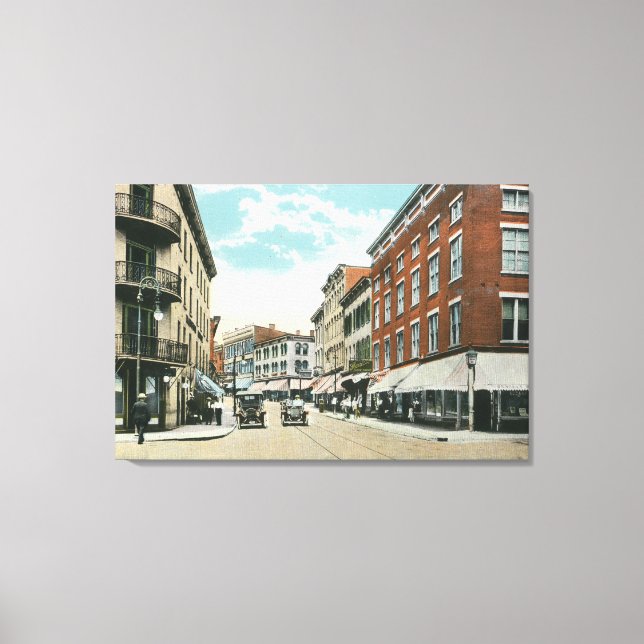 View of Broadway and Corner Strand Street Canvas Print (Front)
