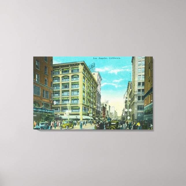 View of Broadway and Seventh Corner Canvas Print (Front)