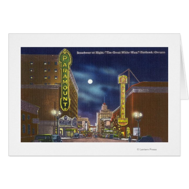 View of Broadway at Night (Front Horizontal)