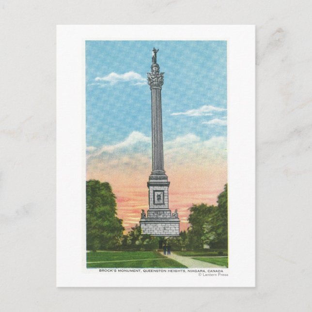 View of Brock's Monument Postcard (Front)